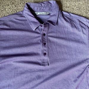 Travis Mathew Golf Polo Shirt L Edina Country Club 1923 Minnesota Purple